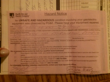 hazard notice