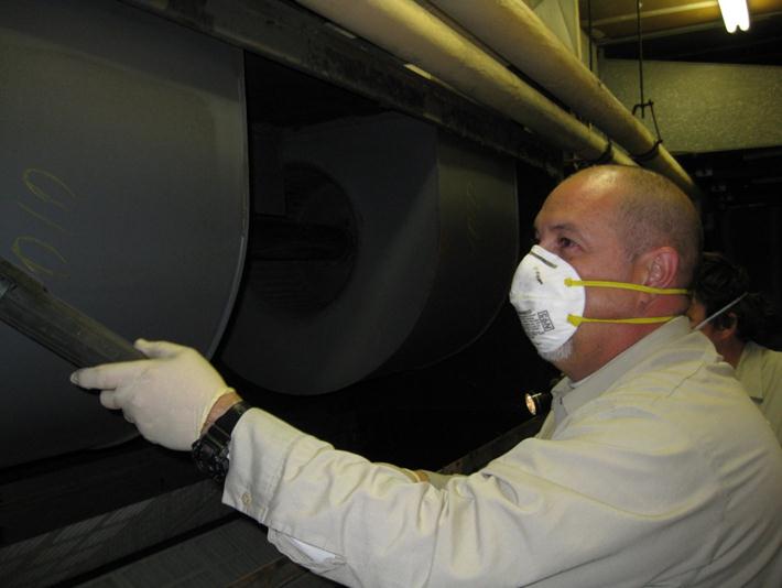 MARIO SERVICING FURNACE AT EMPLOYMENT AND TRAINING
