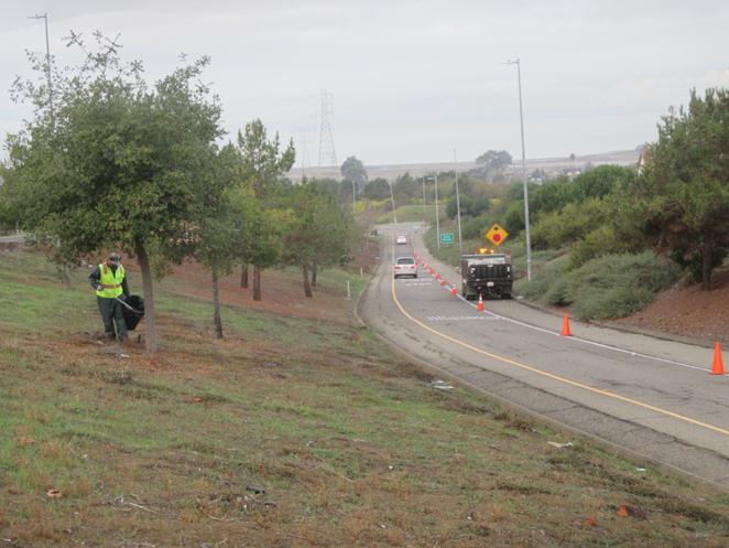 General maintenance on Richmond Parkway