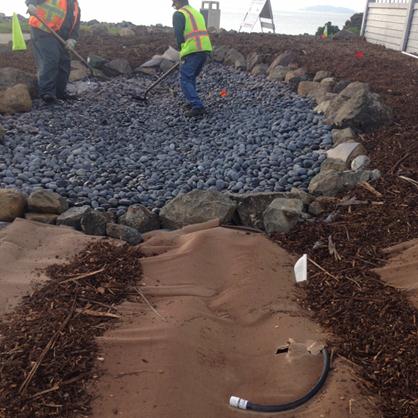 Rain runoff control and re landscaping Shimada park