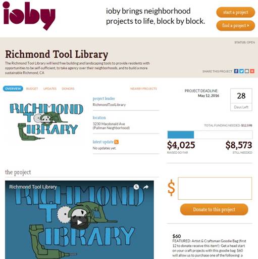 Ioby screen shot