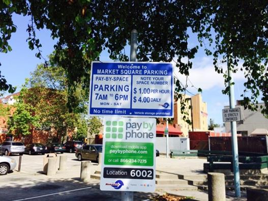 Market Square Pay buy Phone Sign Installation