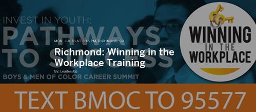 Boys and Men of Color Career Summit on July 21