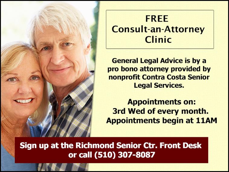 Senior Center - FREE Consult-an-Attorney Clinic 2