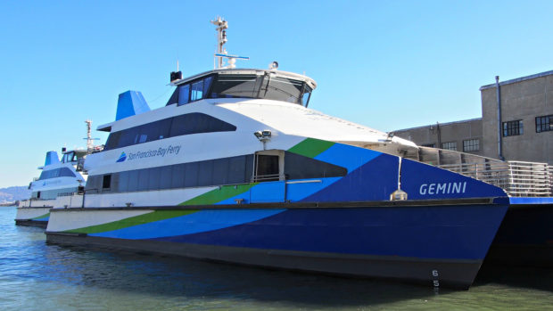 A WETA ferry docked in San Francisco in 2014. Richmond will break ground on a new ferry terminal in the coming weeks. (Photo by Jack Snell)
