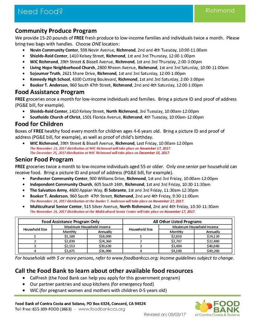 Community Free Food Program