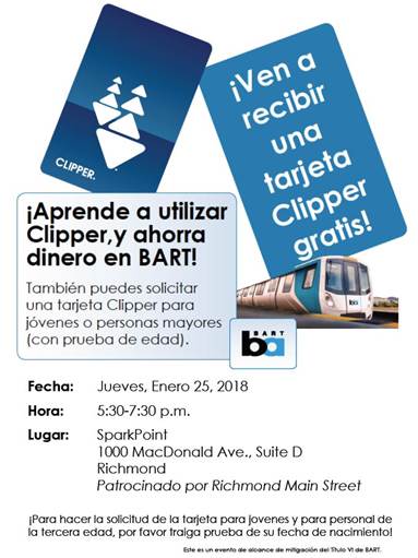 Clipper Card Event 1.25.2018 FlyerESP