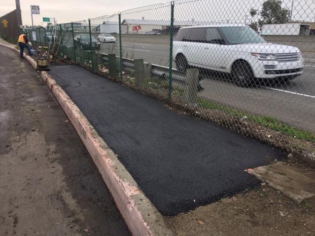 Bus Stop pad installation Pierce St. across from Pacific East Mall #4