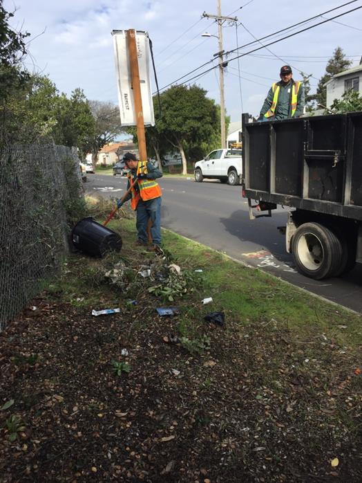 Weed abatement on Amador ROW