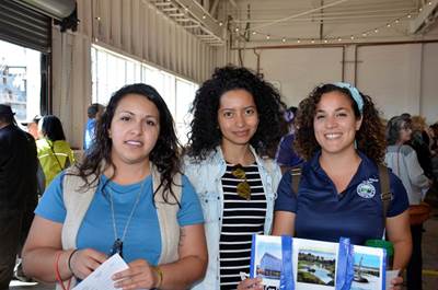 From left to right, Irene Perdomo, Director of Projects and Programs; Julieth Ortiz, Berkeley Food Institute Community Engagement and Leadership Fellow and Graduate Student of City and Environmental Planning at UC Berkeley; and Sequoia Erasmus, Director of Community Engagement, Office of Richmond Mayor Tom Butt