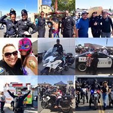 Image may contain: 13 people, people smiling, motorcycle and outdoor