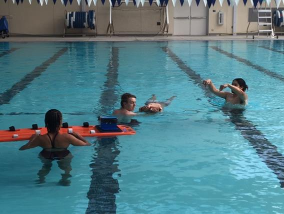 LGT in water shallow backboarding