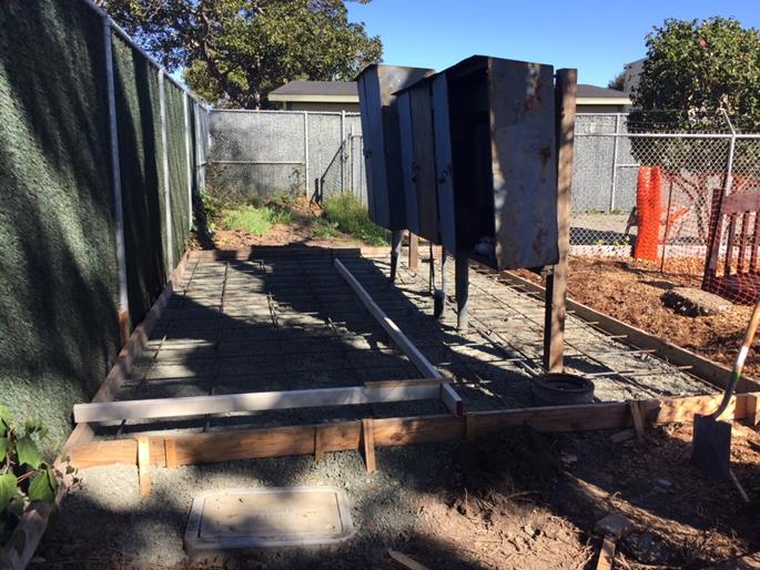 Nicholl Park Electrical panel cement pad prep (1)