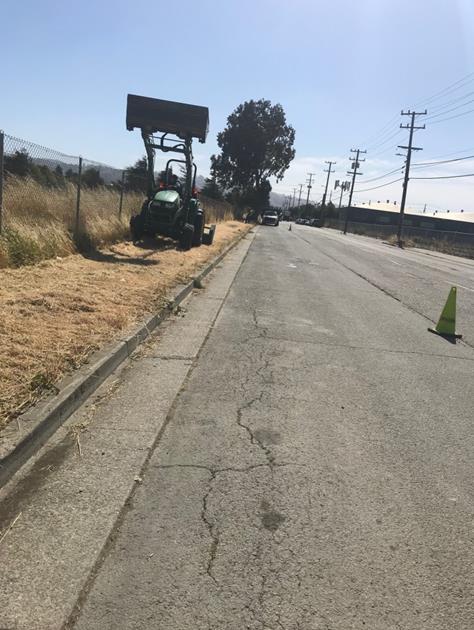 Weed abatement Wright Ave