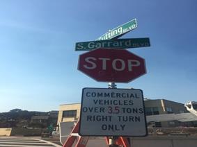 Cutting and S. Gerrard new sign install
