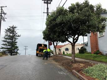 Stop sign at Burlingame Ave &  Mendocino St