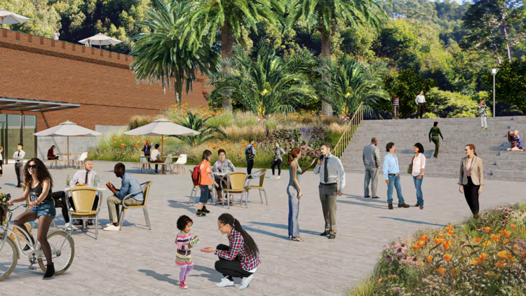 A rendering of part of Orton Development's proposal for Point Molate