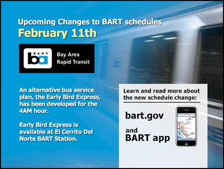 0211 - BART Schedule Changes 2