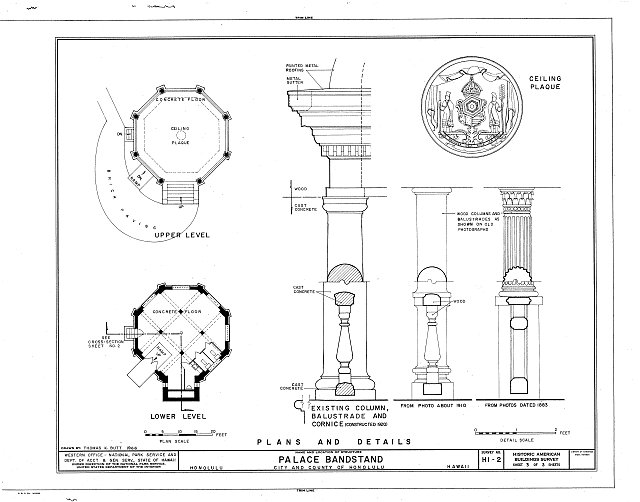 HABS HI,2-HONLU,9- (sheet 3 of 3) - Iolani Bandstand, King & Richards Streets, Honolulu, Honolulu County, HI
