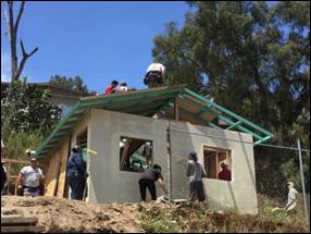 6Putting on roof