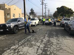 Pothole filling on 4900 blk Clinton