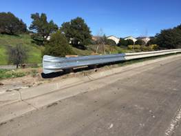New Guard Rail with Fish Tail End Cap installed