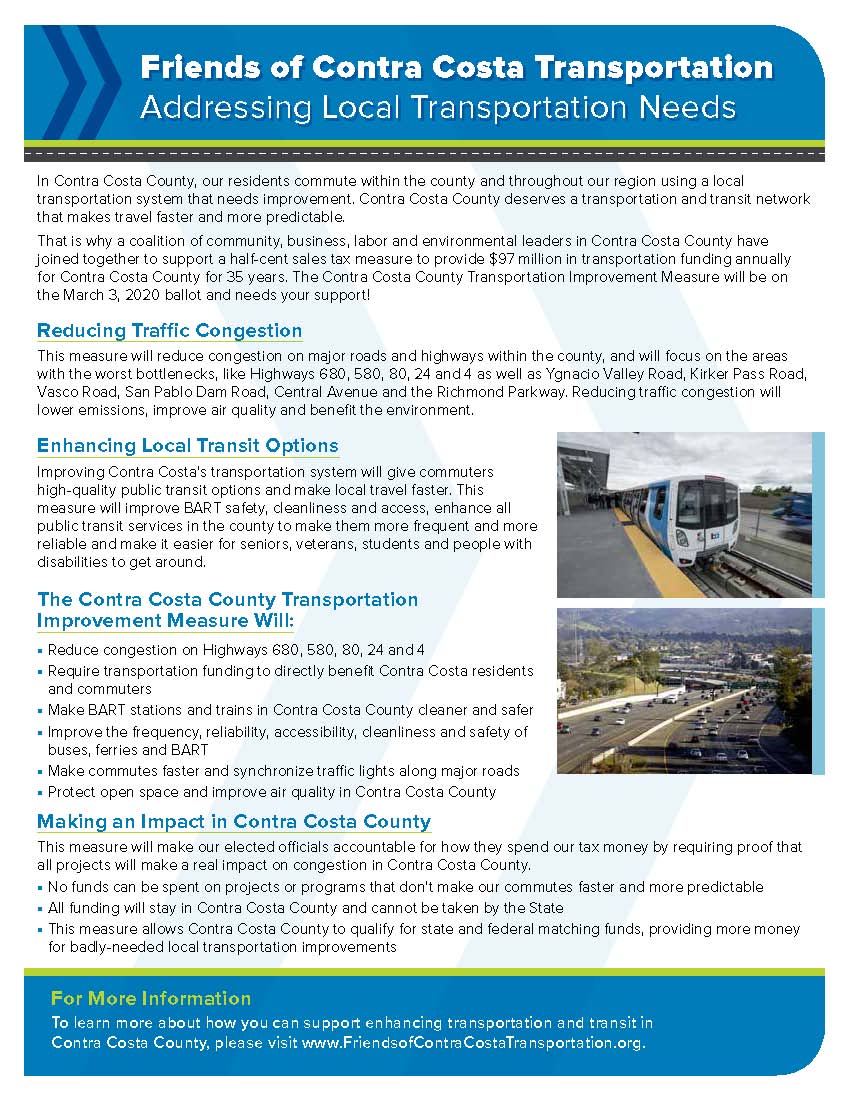 Support Contra Costa County Measure J