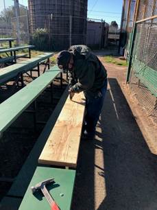 Bleacher Board Repair Seawright Field