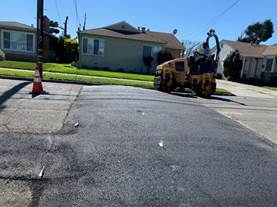 Roller operations New Speed Hump on Esmond