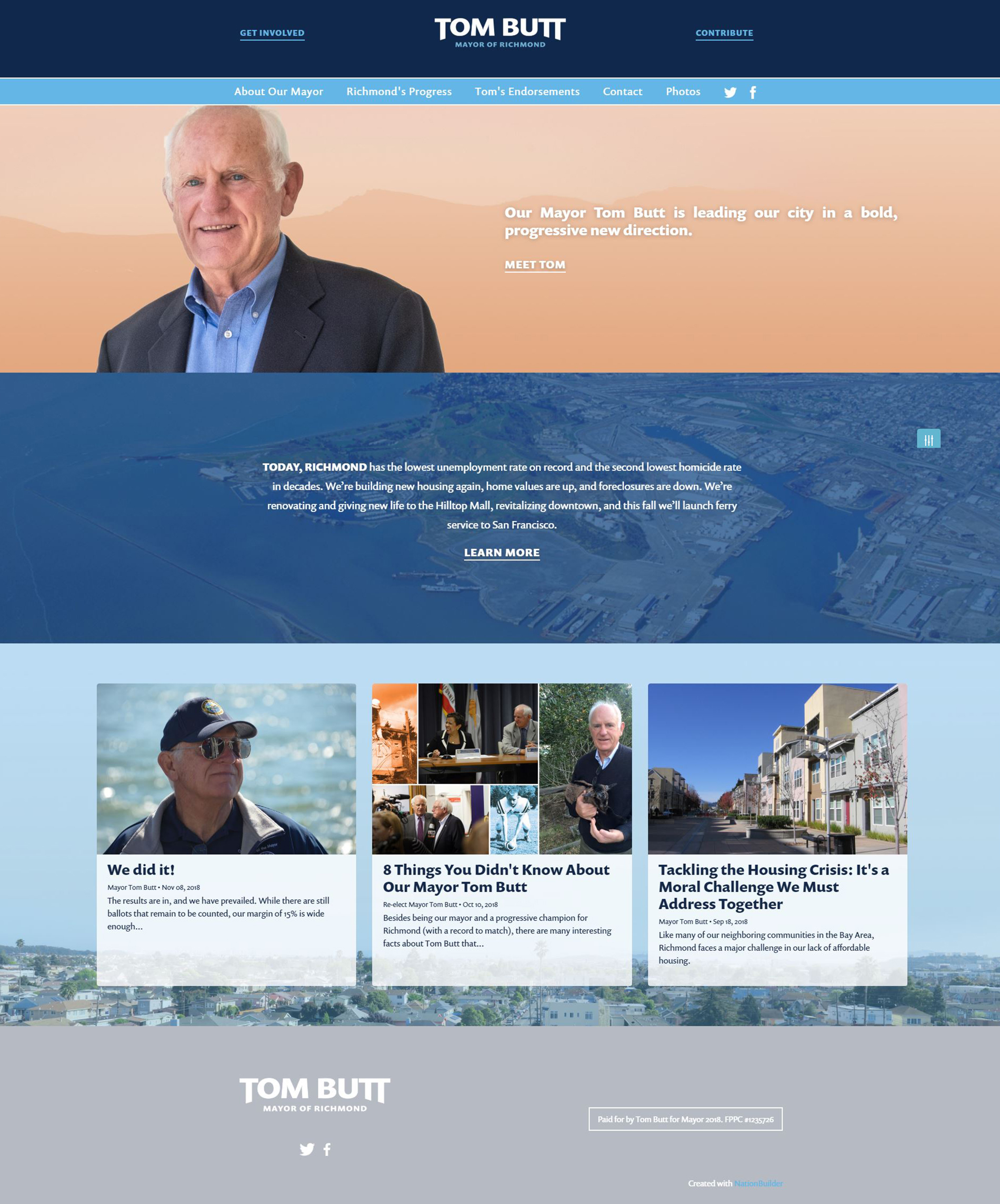 Tom Butt for Richmond Mayor 2018